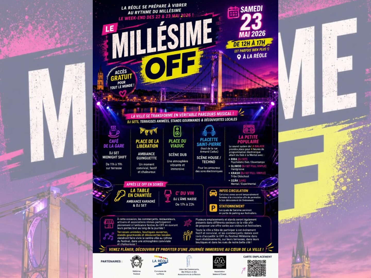 Millésime off 2026 Rue Armand Caduc La Réole