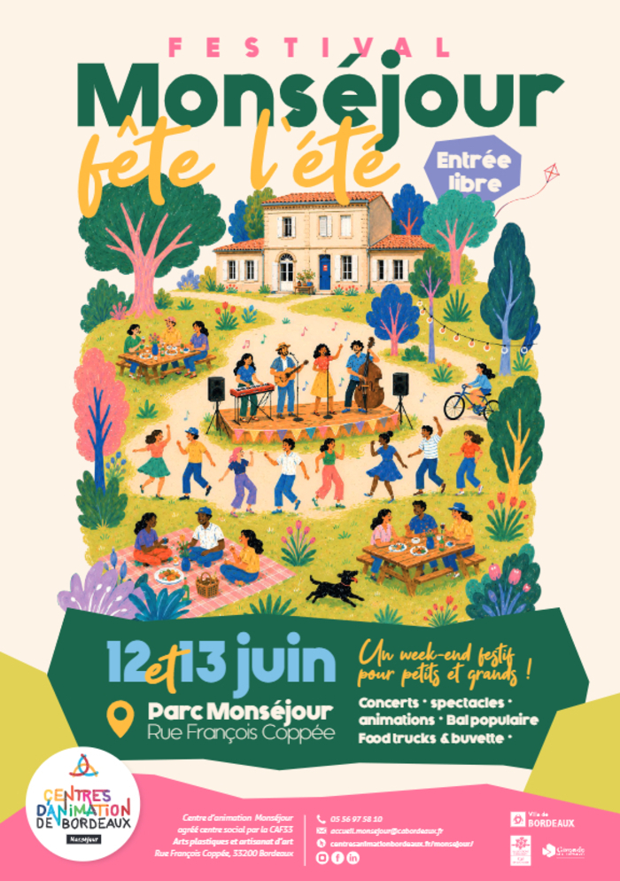 Monséjour fête l'été ! Parc Monséjour centre d'animation Monséjour Bordeaux