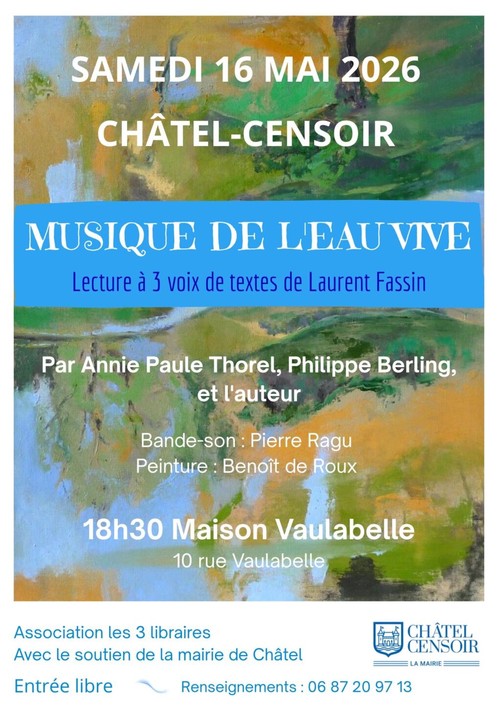 Musique de l&rsquo;eau vive Rue Vaulabelle Châtel-Censoir