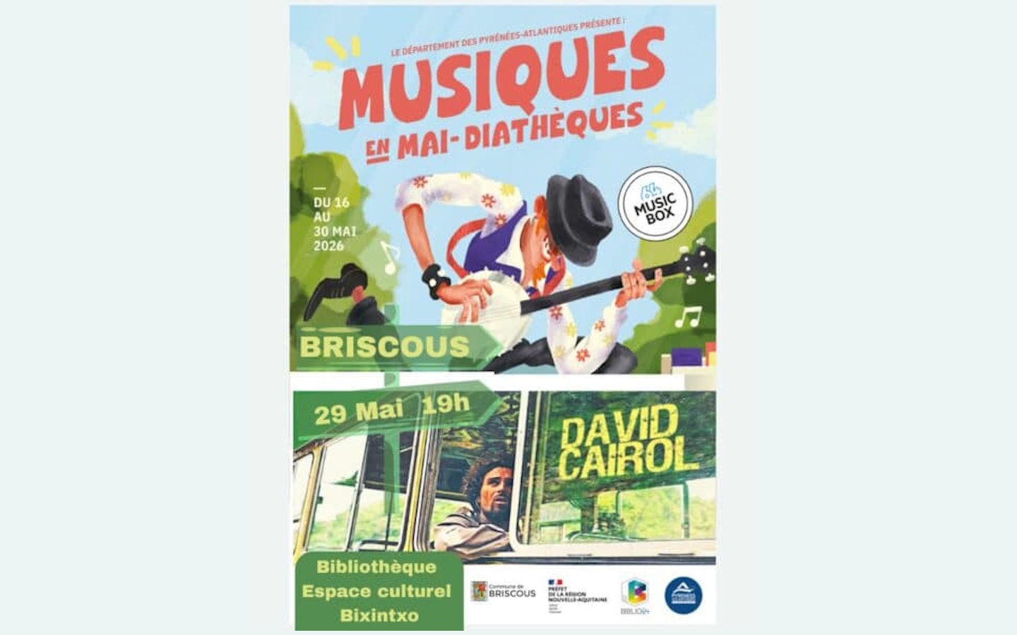 Musique en mai-diathèques Espace culturel Bixintxo Briscous