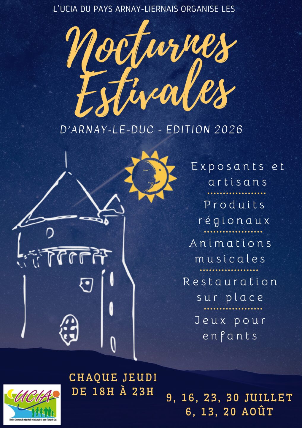 Nocturnes Estivales édition 2026 Centre-ville Arnay-le-Duc 2026-07-09