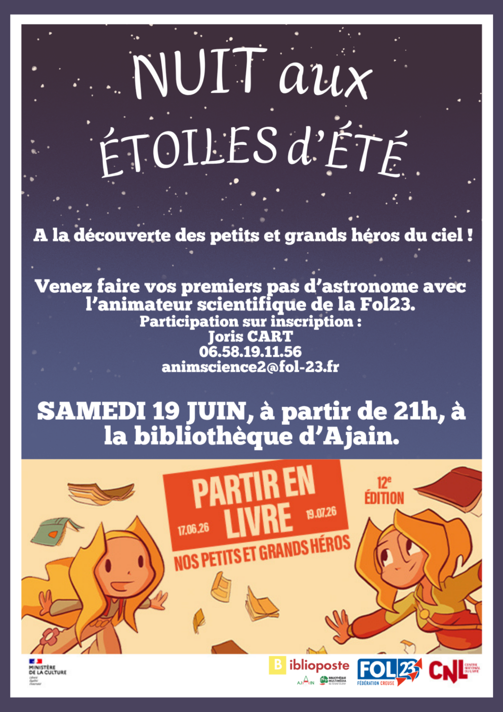 Nuit aux étoiles d'été 1 route de Pionnat Guéret 2026-06-19