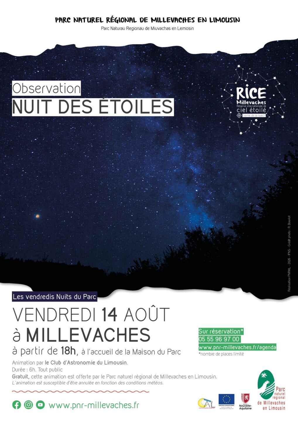 Nuit des étoiles 7 Route d'Aubusson Millevaches 2026-08-14
