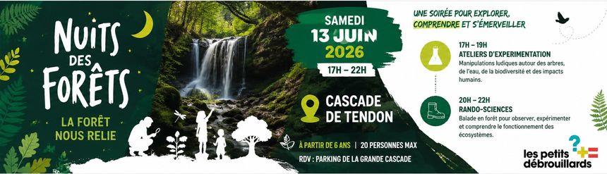 Nuits des forêts à la cascade de Tendon Parking de la grande cascade Tendon