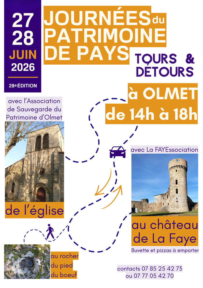 Olmet : église et château Château de la Faye Olmet
