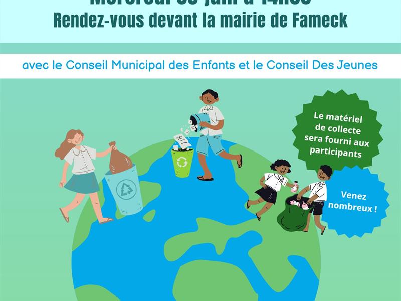 Opération citoyenne de propreté Mairie Fameck