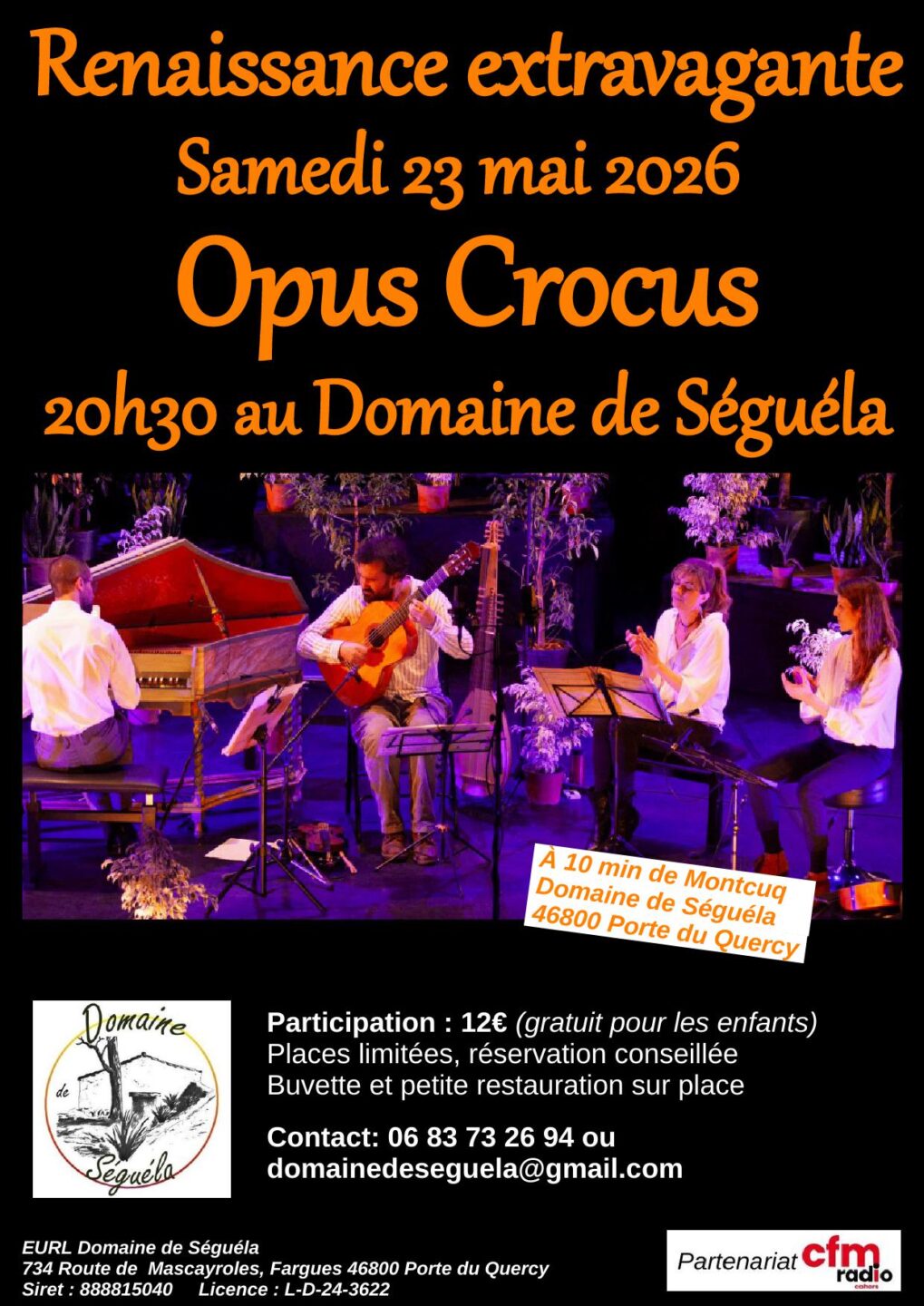 Opus Crocus en concert Porte-du-Quercy