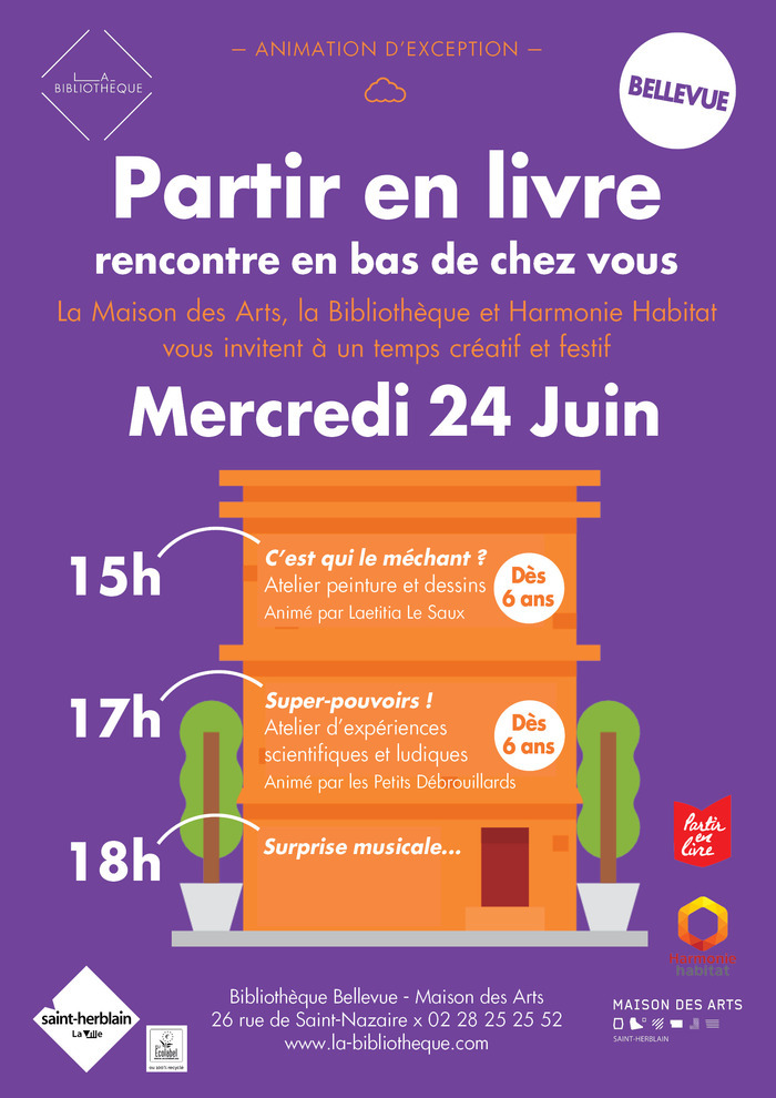 Partir en livre, Bibliothèque Bellevue, Saint-Herblain