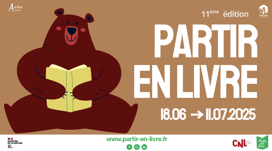 Partir en livre la médiathèque déménage au festival regarde ! Arès