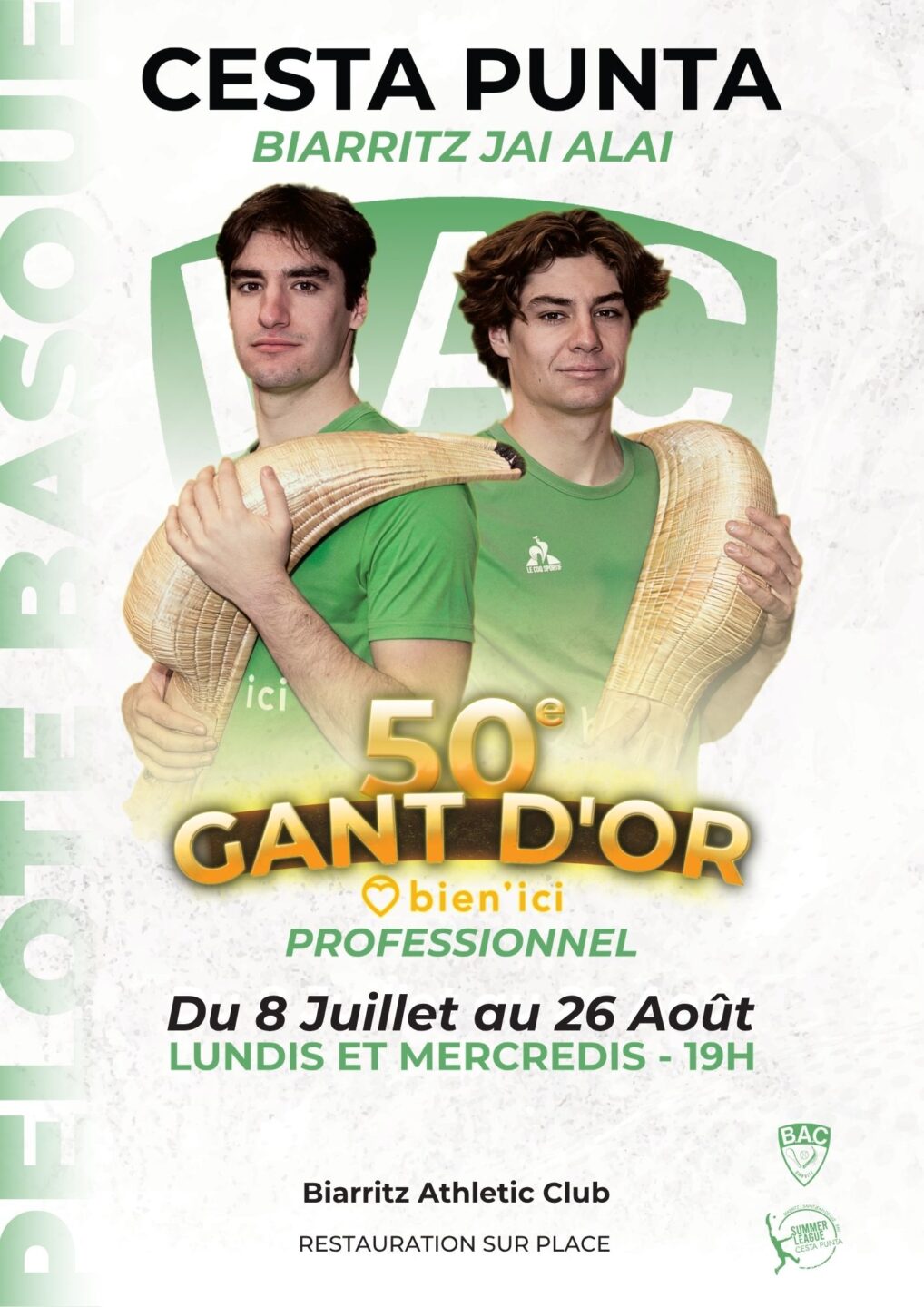 Pelote basque Cesta Punta Gant d&rsquo;Or Master 3 Lauak Sport Demi-Finale Rue Cino del Duca Biarritz
