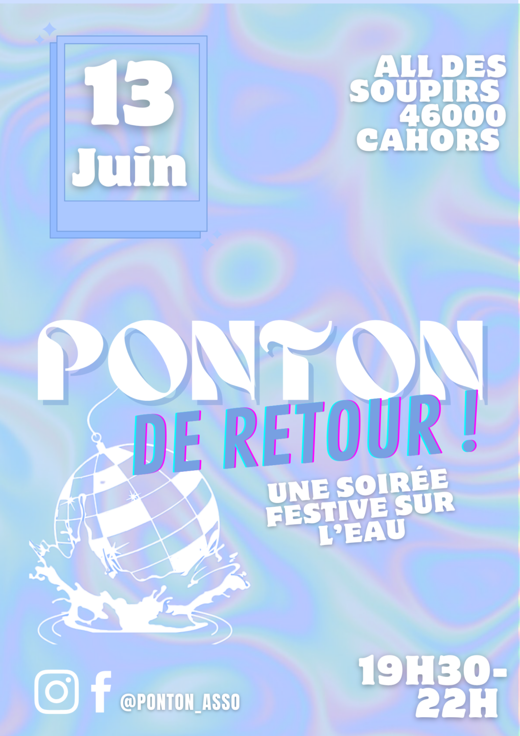 Ponton deuxième saison ! Allée des Soupirs Cahors 2026-06-13