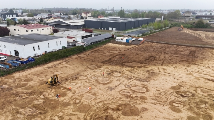 Porte ouverte du chantier de fouille Inrap - Archéologie Alsace à Niederhausbergen Rue de la Redoute Niederhausbergen