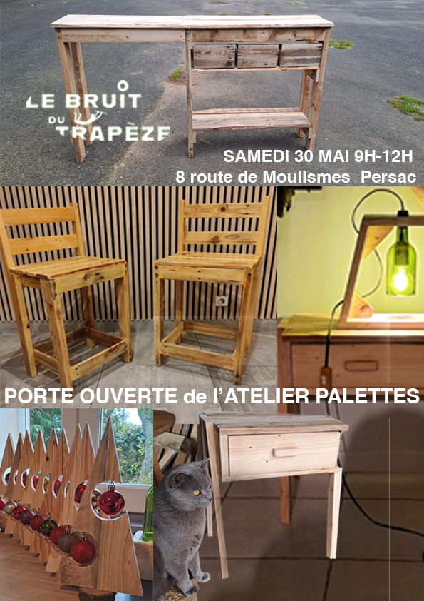 Portes Ouvertes de l'atelier Palette 8 Route de Moulismes Persac 2026-05-30