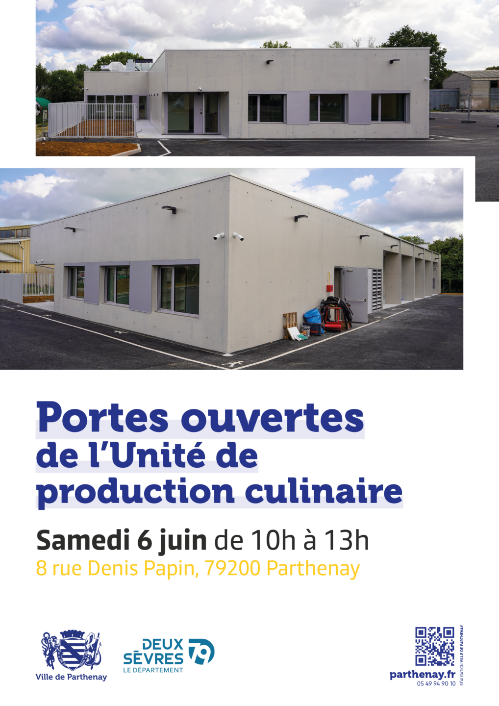Portes ouvertes de l'Unité de production culinaire 8 Rue Denis Papin Parthenay 2026-06-06