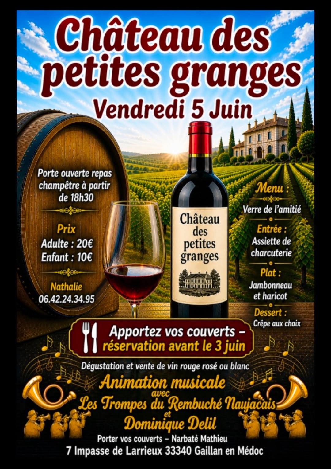 Portes ouvertes du Château des Petites Granges Gaillan-en-Médoc