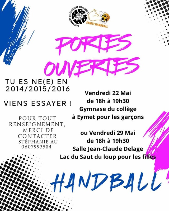 Portes ouvertes du club de Handball Salle Jean-Claude Delage Miramont-de-Guyenne