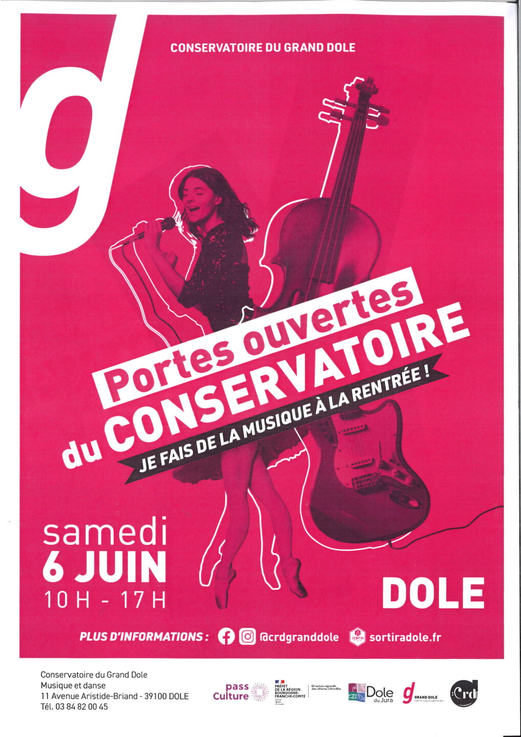 PORTES OUVERTES du Conservatoire Musique et Danse du Grand Dole 11 avenue Aristide Briand Dole 2026-06-06