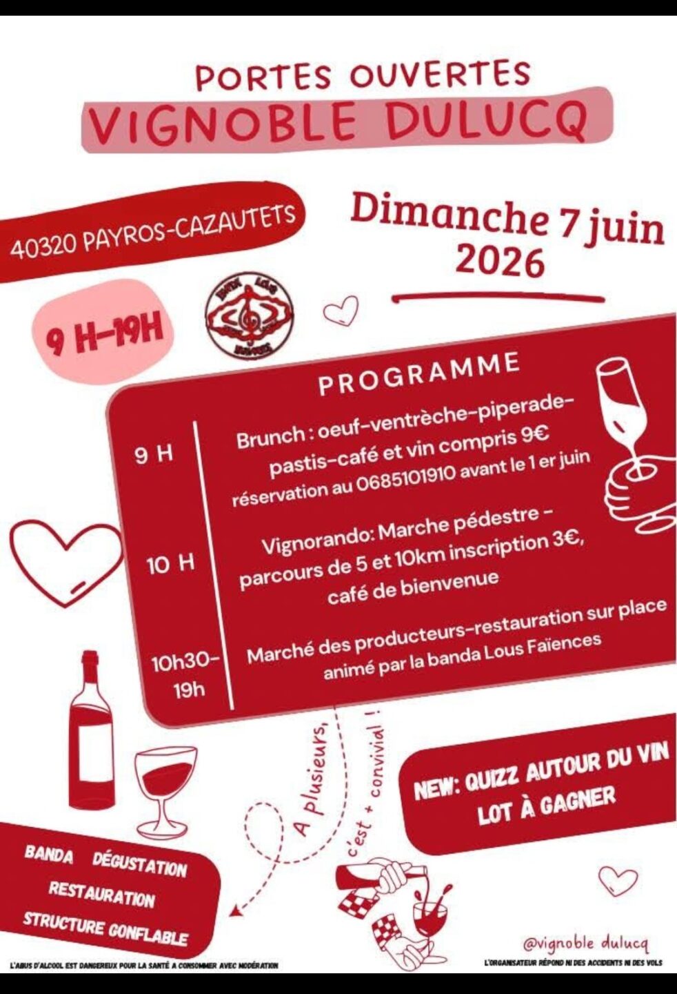 Portes ouvertes Vignoble Dulucq Vignoble Dulucq Payros-Cazautets 2026-06-07
