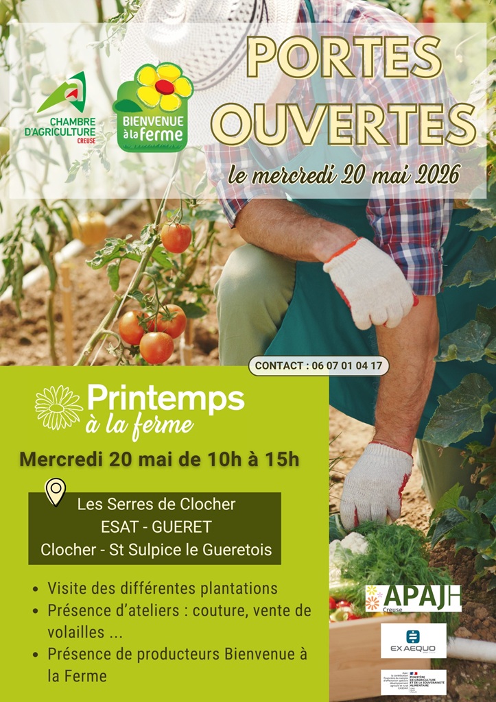 Printemps à la Ferme Portes ouvertes des Serres duClocher Esat Saint-Sulpice-le-Guérétois 2026-05-20