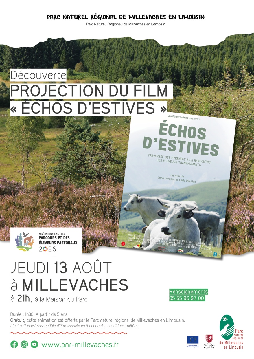 Projection du film Echos d'estives 7 route d'Aubusson Millevaches 2026-08-13