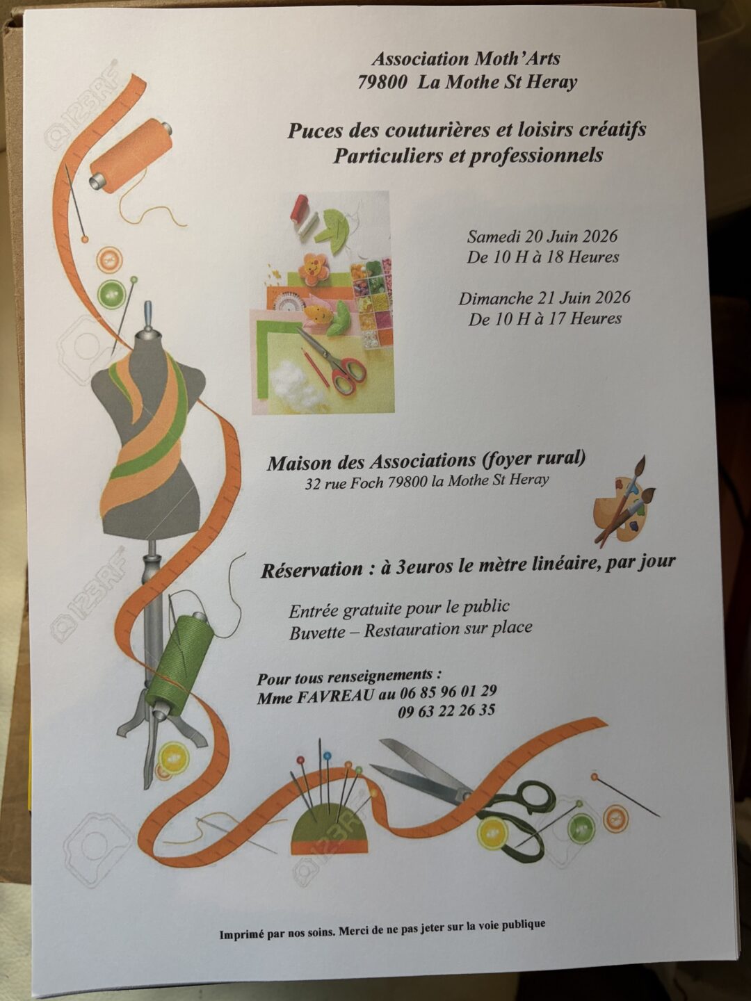Puces couturières et loisirs créatifs Maison des Associations La Mothe-Saint-Héray