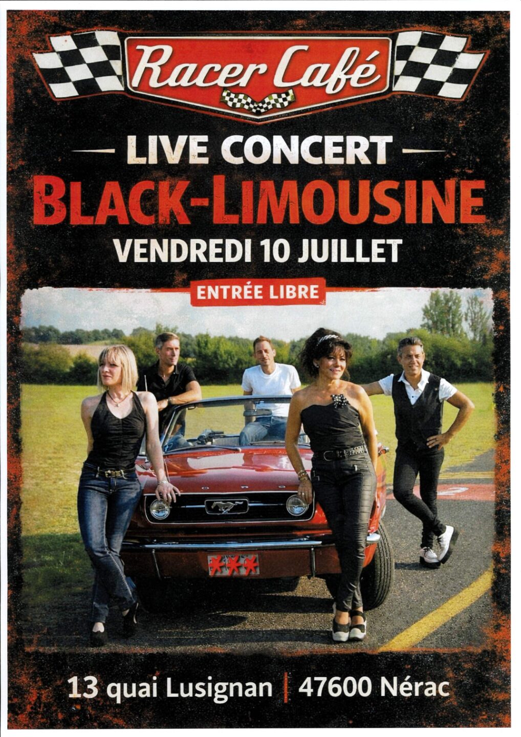 Racer café Concert Black Limousine  Nérac