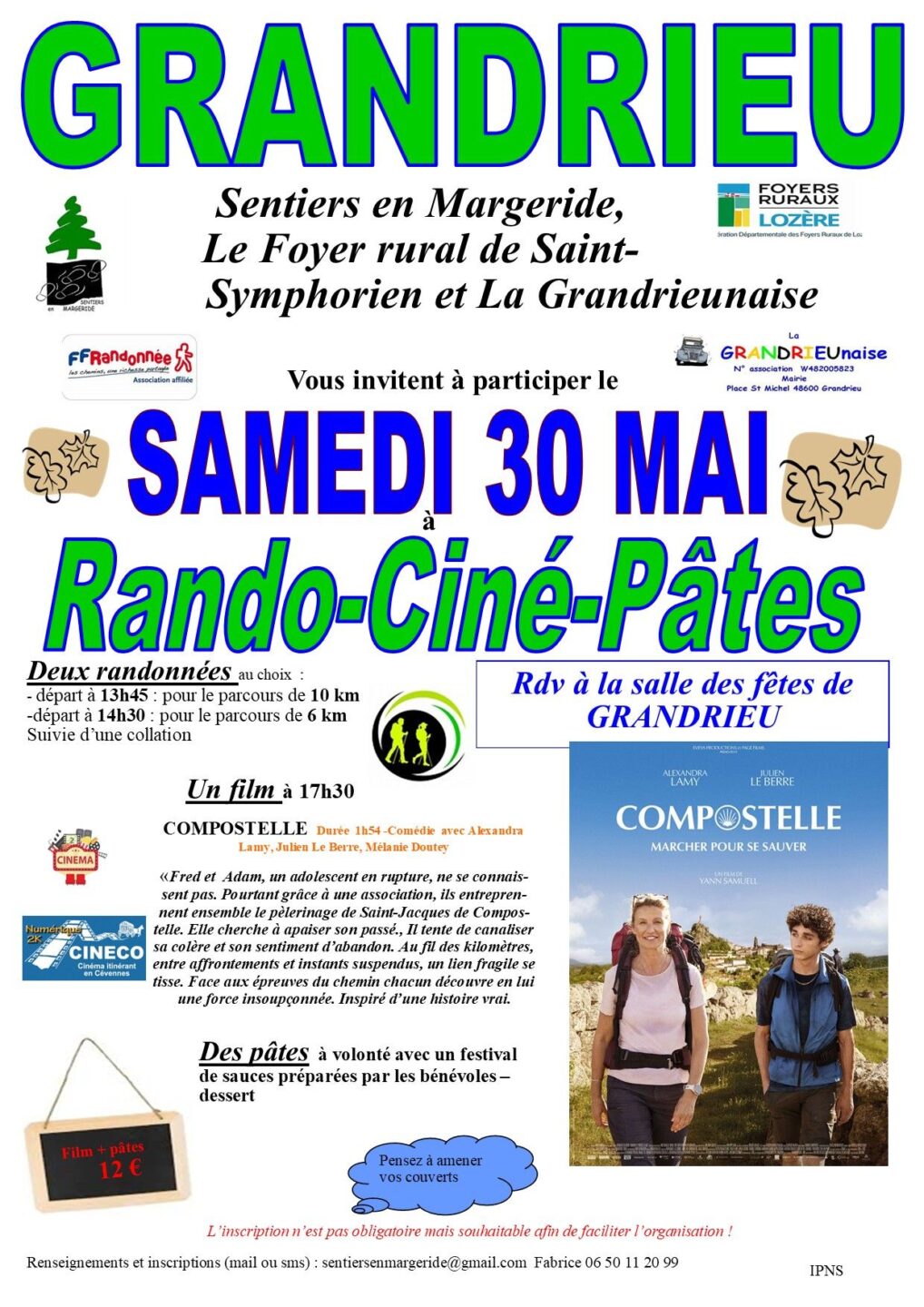 RANDO CINE PATES  Grandrieu 2026-05-30