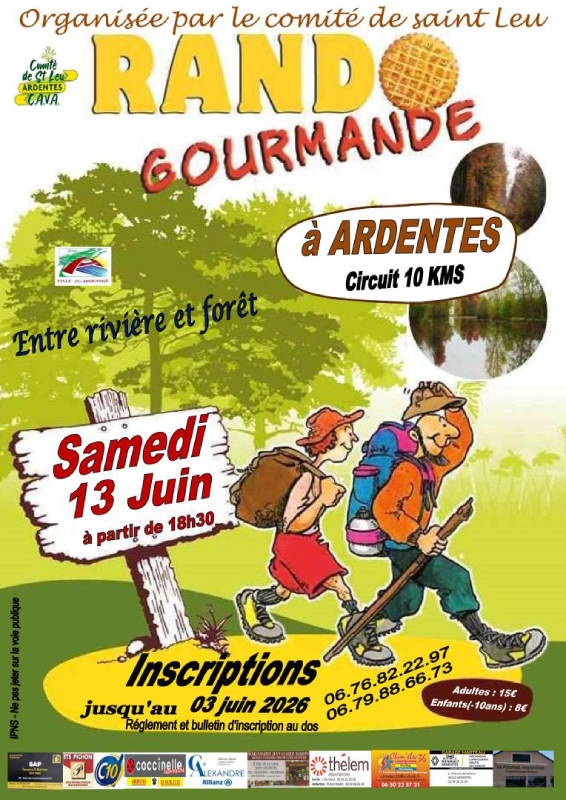 Rando gourmande Rue Pasteur Ardentes 2026-06-13