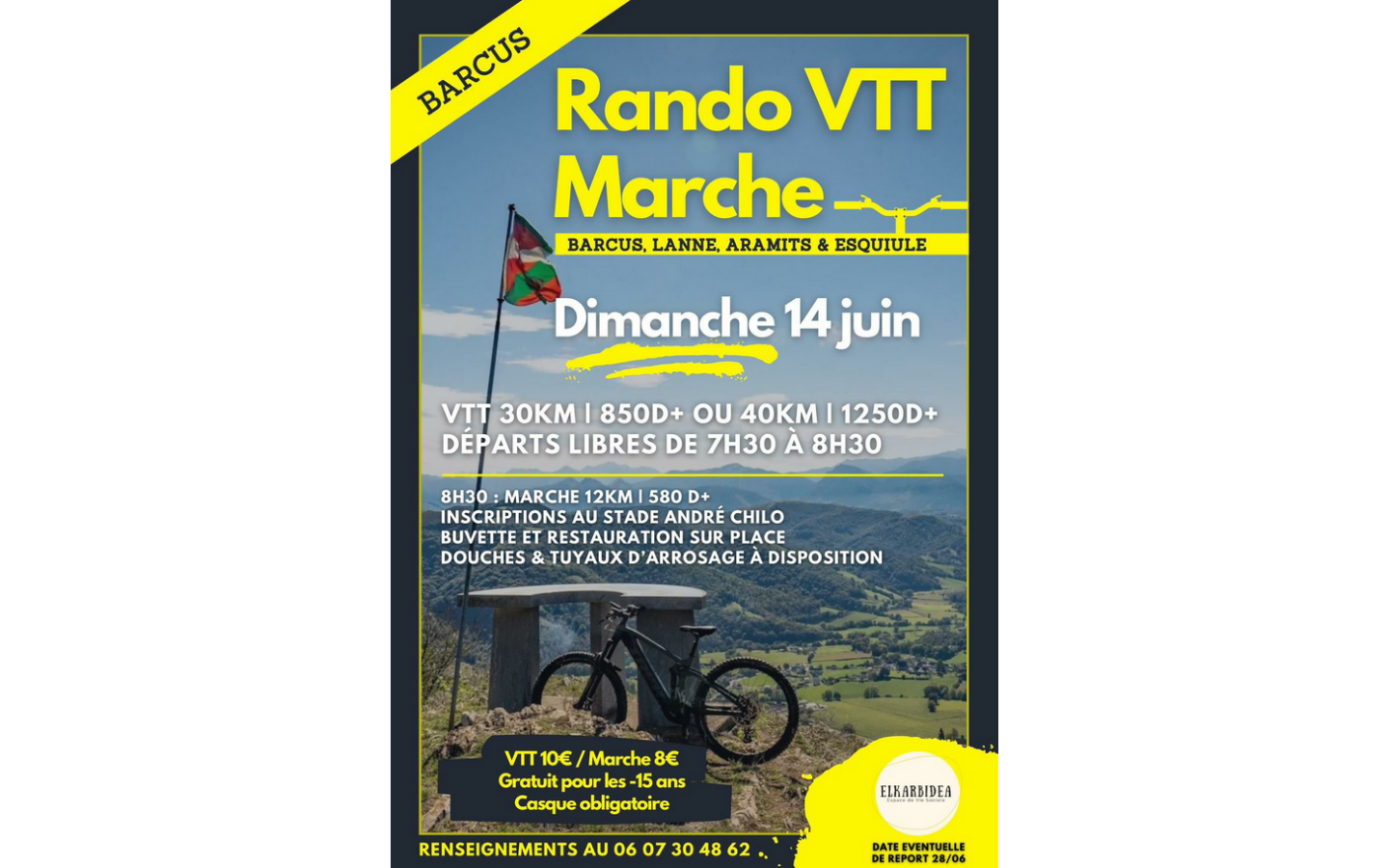 Rando VTT Marche Stade André Chilo Barcus 2026-06-14