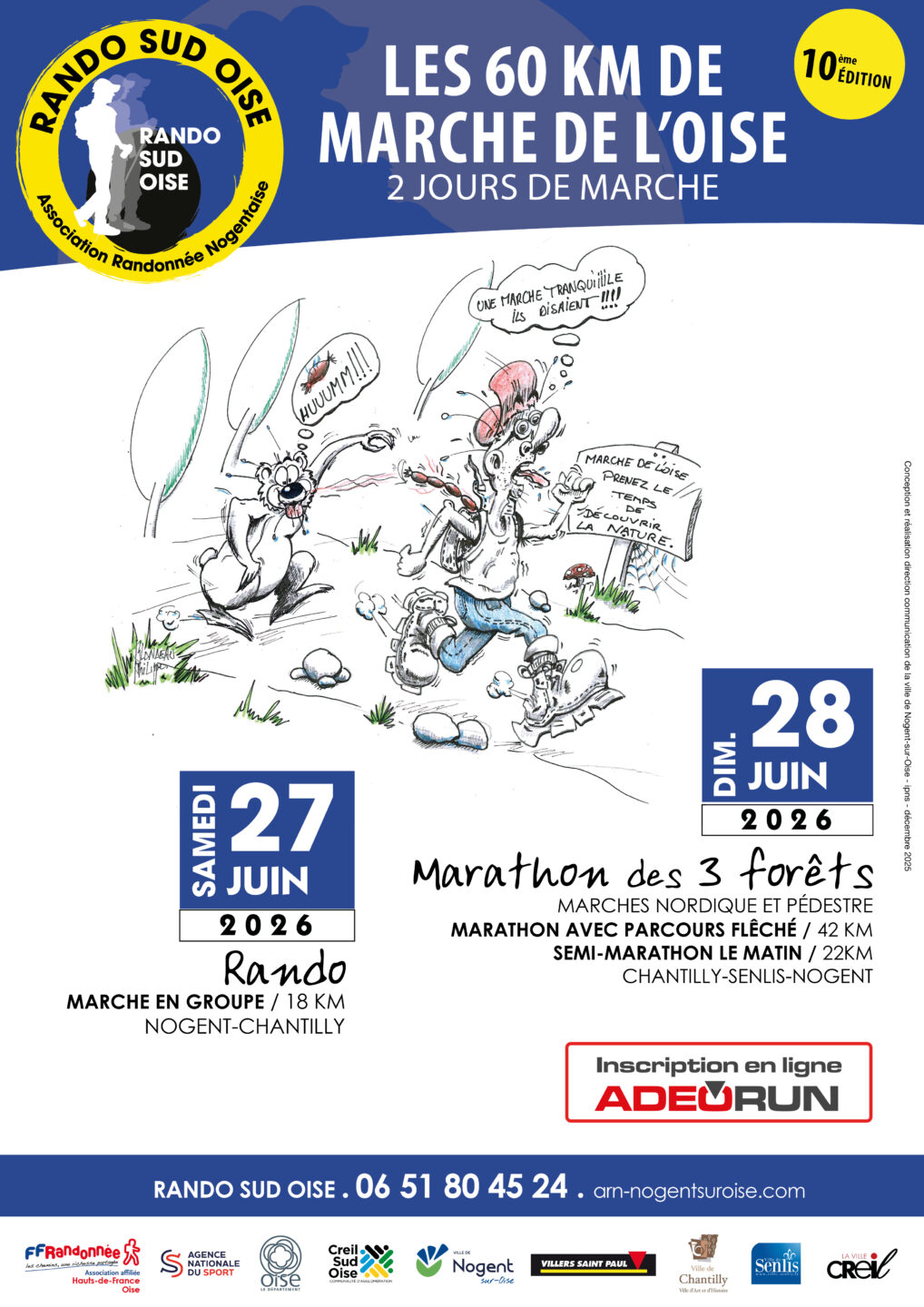 Randonnée | 60km de l'Oise_Marathon des trois forêts  Chantilly 2026-06-28