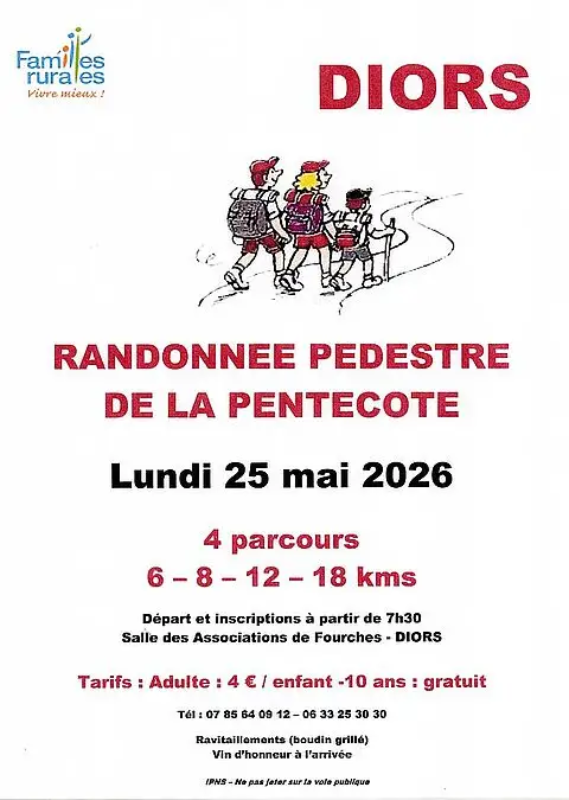 Randonnée de la Pentecôte 2 Rue des Tilleuls Diors 2026-05-25