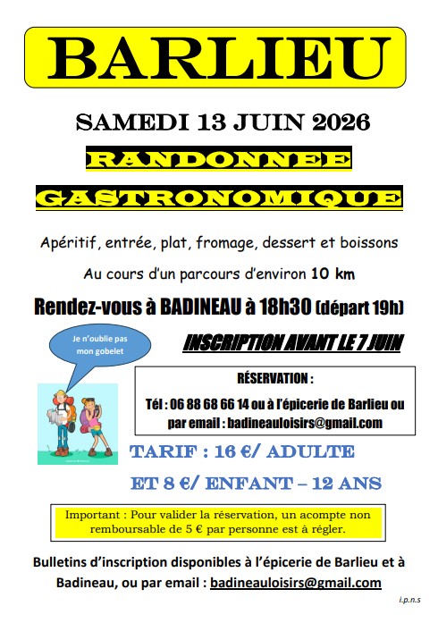 Randonnée gastronomique Barlieu