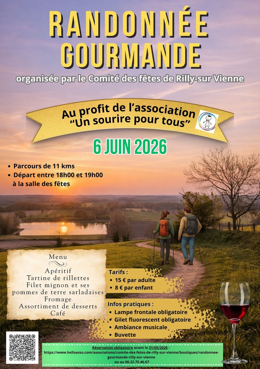 Randonnée gourmande Salle des fêtes Rilly-sur-Vienne 2026-06-06