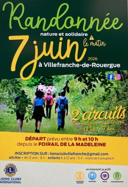 Randonnée nature et solidaire Avenue du 8 Mai Villefranche-de-Rouergue 2026-06-07