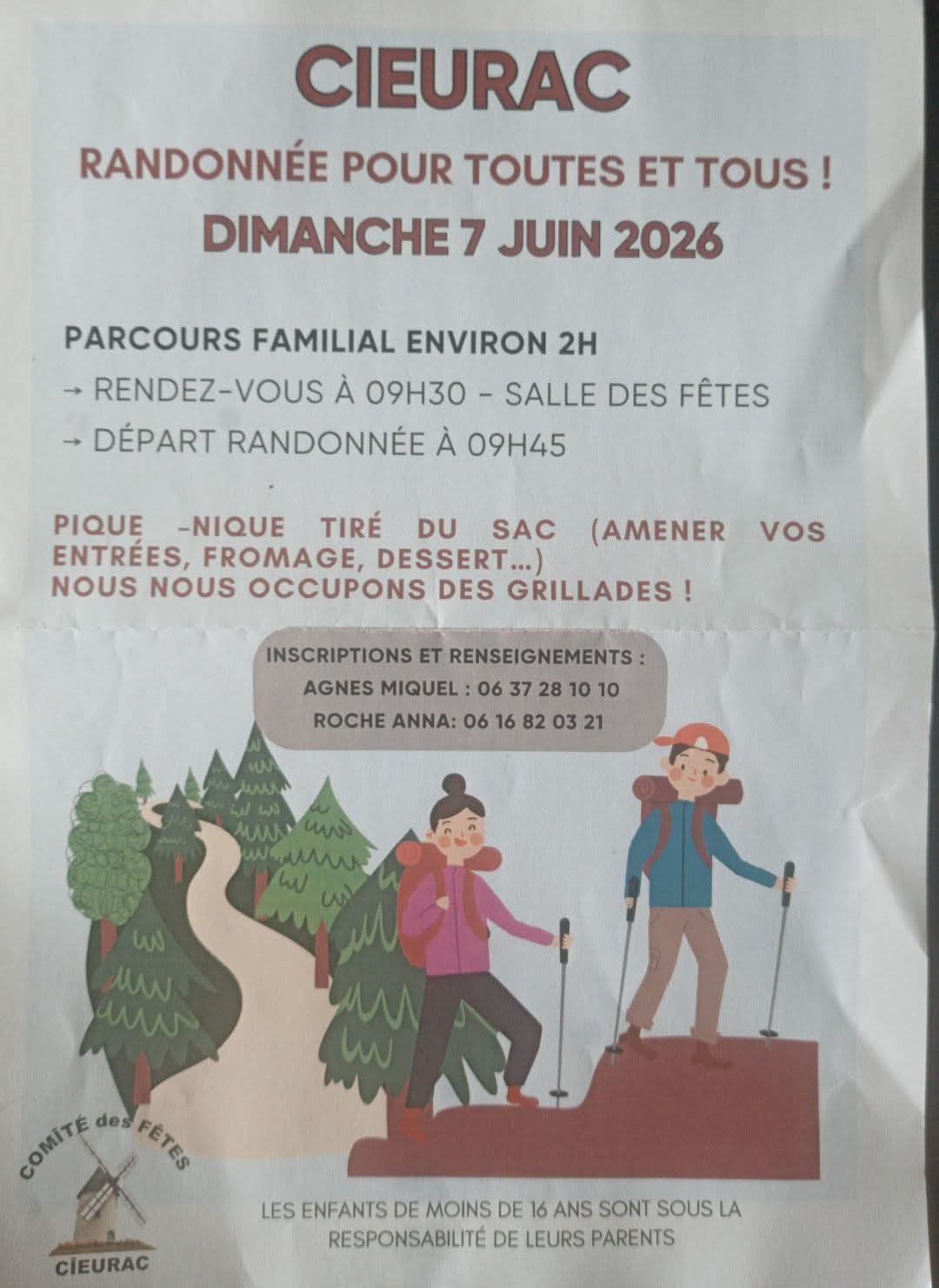 Randonnée pour toutes et tous Cieurac
