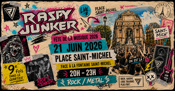 Raspy Junker, rock à Saint-Michel, Espace Saint Michel, Paris