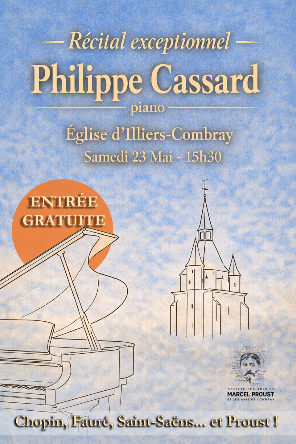 Récital exceptionnel Philippe Cassard Illiers-Combray