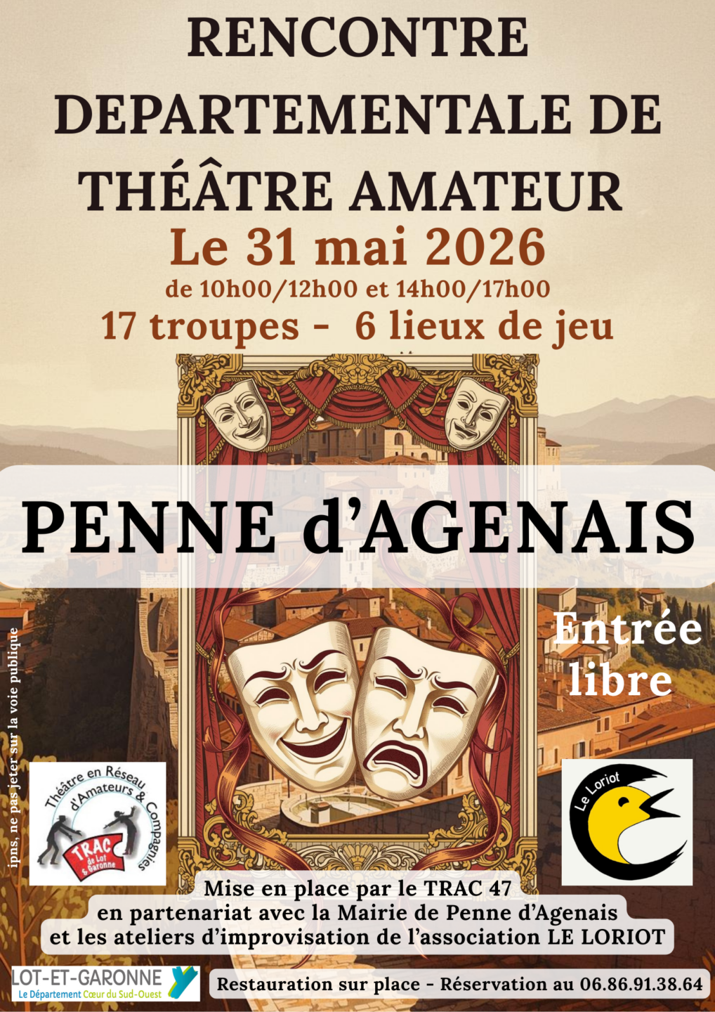 Rencontre départementale de théâtre amateur  Penne-d&rsquo;Agenais
