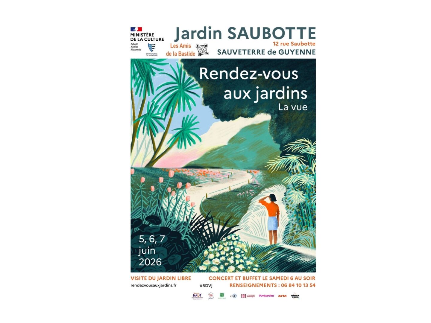 Rendez-vous aux jardins concert Mango swing et buffet Sauveterre-de-Guyenne