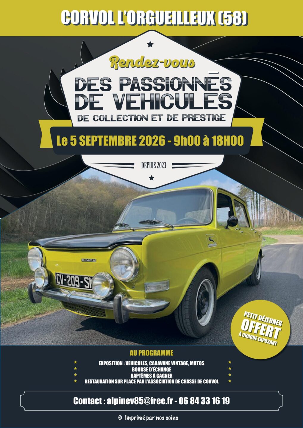 Rendez-vous des passionnés de véhicules de collection et de prestige Corvol-l’Orgueilleux