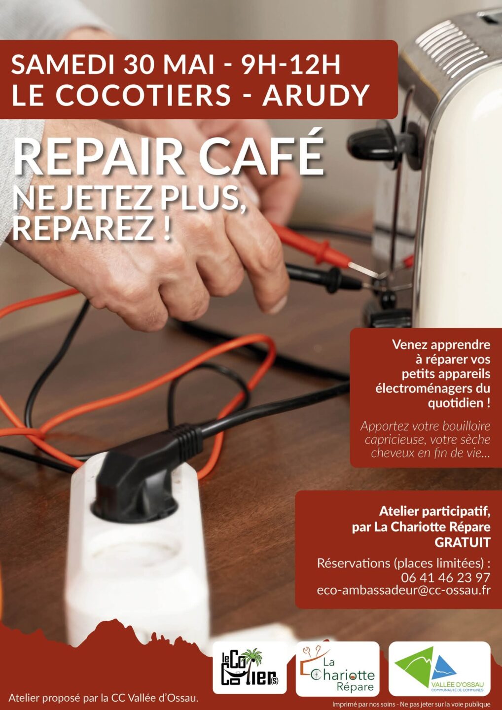 Repair Café Ossau durable Tiers lieu Le Cocotier(s) Arudy