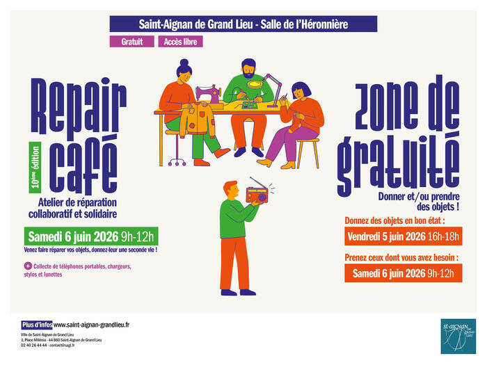 Repair café + Zone de gratuité Salle de l’Héronnière
