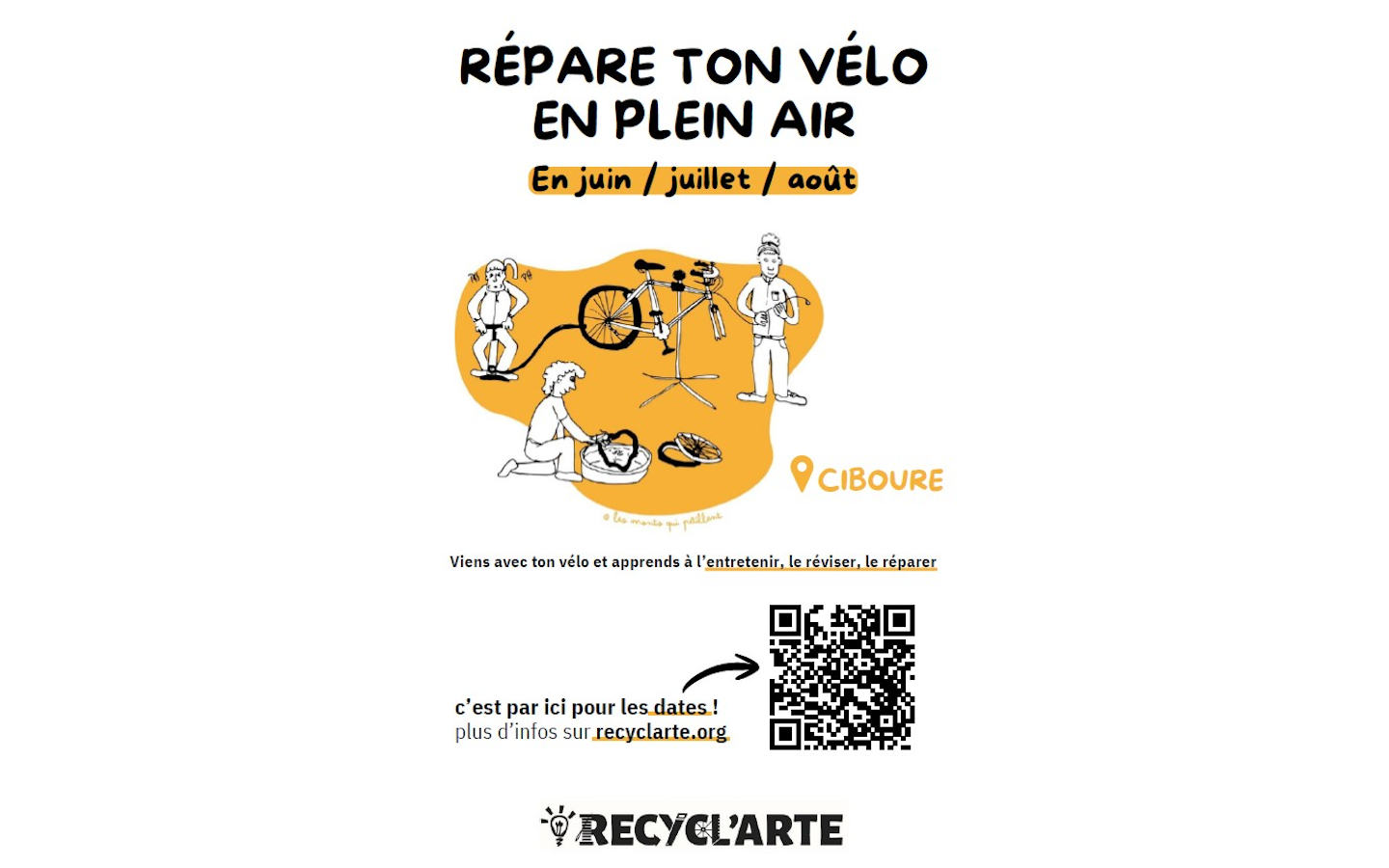 Répare ton vélo en plein air Boulevard Pierre Benoit Ciboure