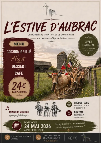 Repas cochon grillé chemin du presbytère Saint-Chély-d'Aubrac 2026-05-24