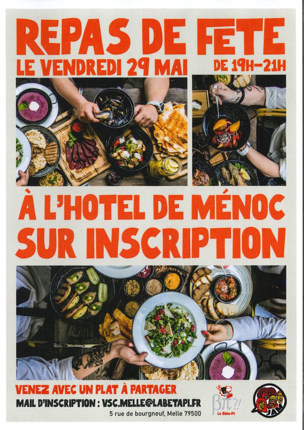 Repas de fête Rue Emilien Travers Melle