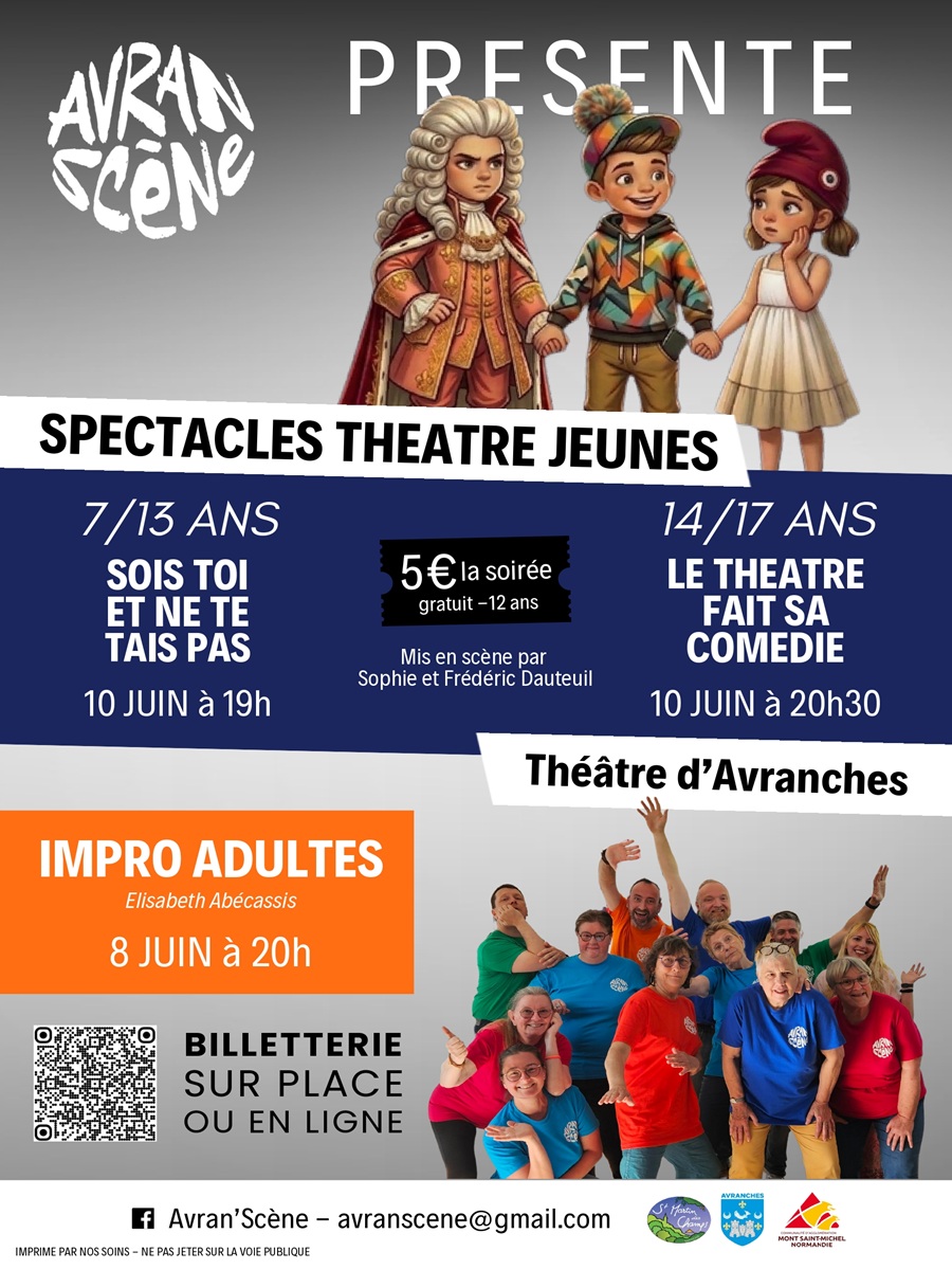 Représentations théâtre jeunes et impro Boulevard Léon Jozeau Marigné Avranches 2026-06-08
