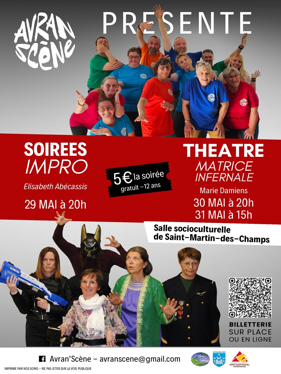 Représentations théâtre/impro Saint-Martin-des-Champs Avranches