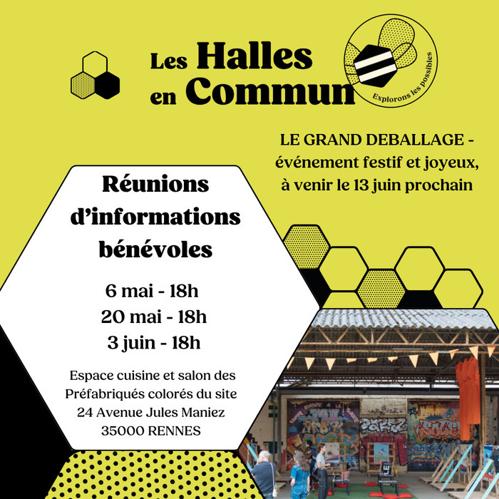 Réunion d’information bénévole – Le Grand Déballage aux Halles en Commun Les Halles en Commun Rennes