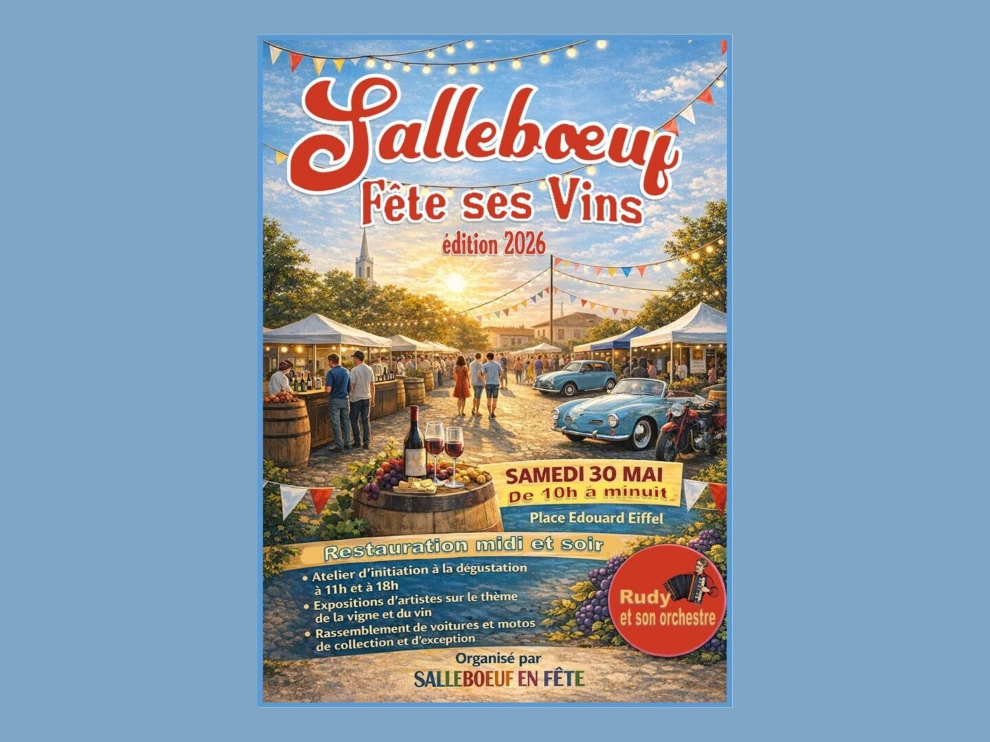 Sallebœuf fête ses vins Place Edouard Eiffel Sallebœuf