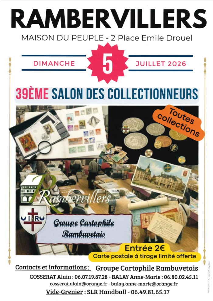Salon des collectionneurs, Maison du Peuple, Rambervillers